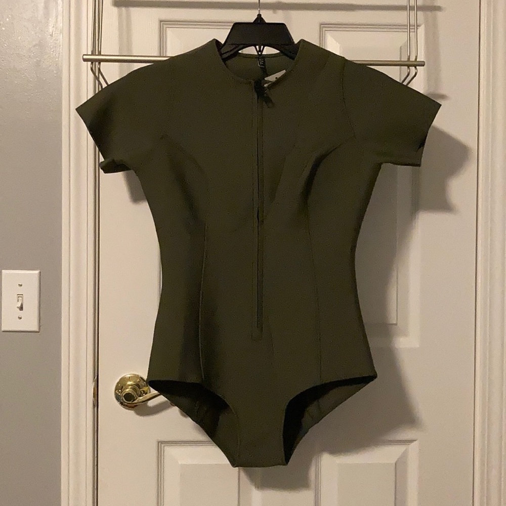 Army Green Neoprene Swimsuit
